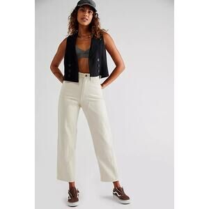 Thrills Free People Workshop Panel Organic Cotton Utility Pants Cream 2 Workwear